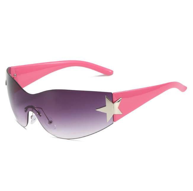 Luxury Brand Punk Sunglasses New Women Men 2000's Wrap Around Sun Glasses UV400 Female Sport Shades Eyewear De Sol Oculos