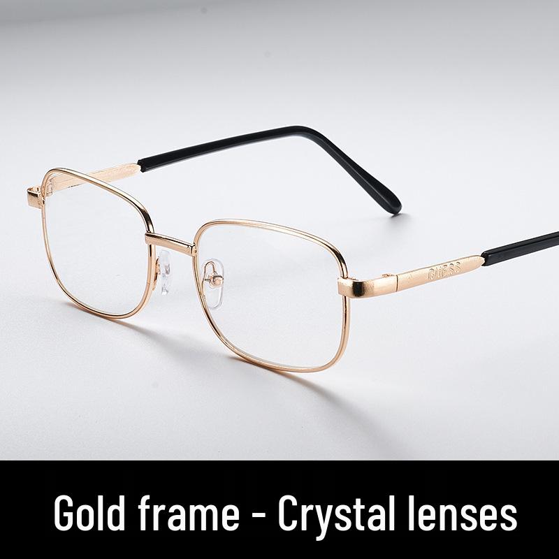 

Лидер продаж Хрустальное стекло Дунхай HD Защита глаз Анти-усталость Очки для чтения KF-1096 250 Degrees (Age 60-64)