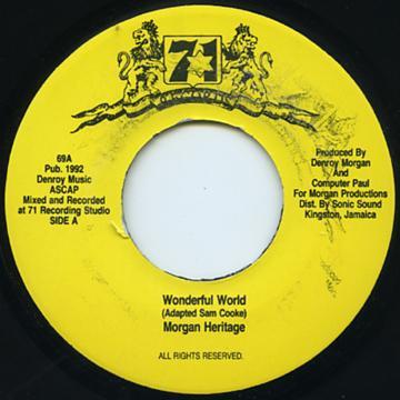 

7inch Record MORGAN HERITAGE Wonderful World NONE 71 Records Jamaica Reggae Ska Dub Used