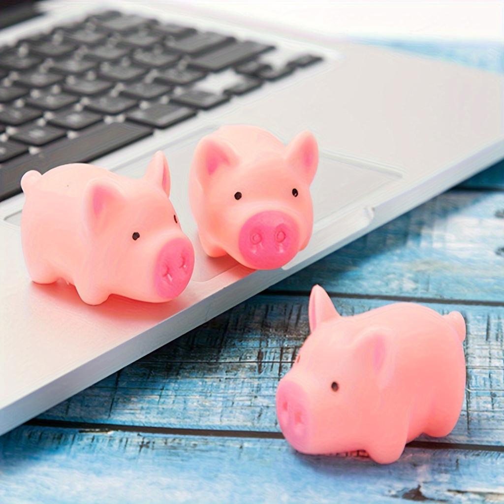 6/9/18pcs Durable Rubber Pet Chew Toys - Mini Pink Pig Squeaky Toys for Cat/Dog | Bath Time, Party Decor & Birthday Gift JXB