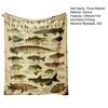 Fish Knowledge Blanket Different Fish And Name Printing for Fishing Enthusiast Machine