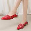 Spring Pointed Women's Shoes Flat-soled Single Shoes Rivet Belt Buckle Commuting Versatile Temperament Women's Single Shoes Comfortable College Style