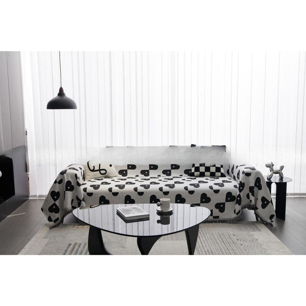 Ins Retro Chenille Sofa Cover Heat Storage Warm Anti-Wrinkle Anti-Cat Scratch Non-Slip Sofa Towel Cushion