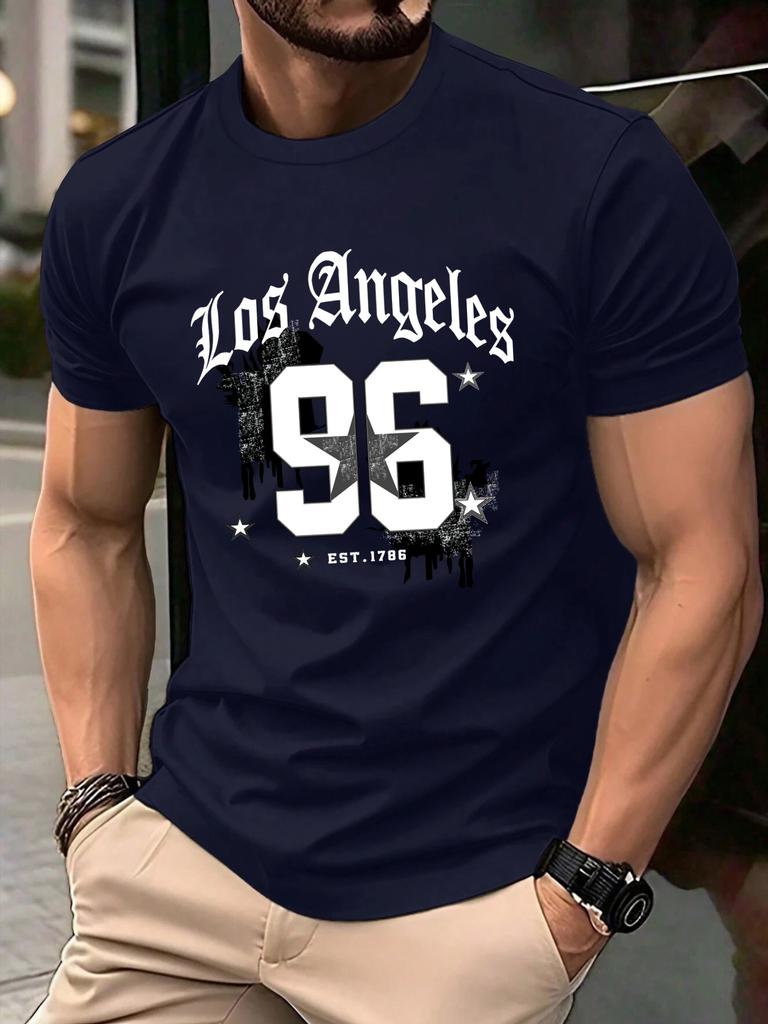 Famous American City Est 1786 Print T Shirts Men Cotton Summer TShirt Loose Casual Clothes Unisex AllMatch ONeck Short Sleeve