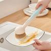 Household Pot Brush Set, Suitable for Lazy Kitchen Users To Squeeze Liquid for Washing POTS and Dishes. Long-handled, Rotatable Cleaning Brush