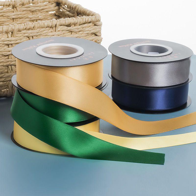 2.5cm Double-Sided Satin Ribbon for DIY, Weddings, Gifts, Bouquets, Cakes, and Bows