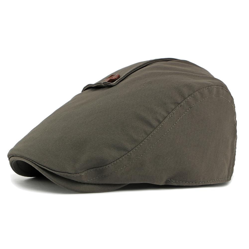 Spring Autumn Beret British Vintage Forward Cap Peaked Cap False Pocket Paintwork Cap