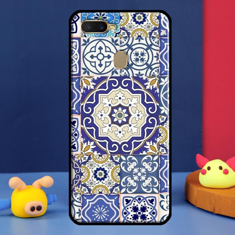 Moroccan Tile Case For Oppo A96 A76 A16 A74 A94 A54 S A57 A77 A58 A78 A98 A5 A9 A91 A15 A17 A52 A72 Cover