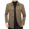 2025 Winter Solid Color Lapel Short Jacket for Men: New Business Casual Coat