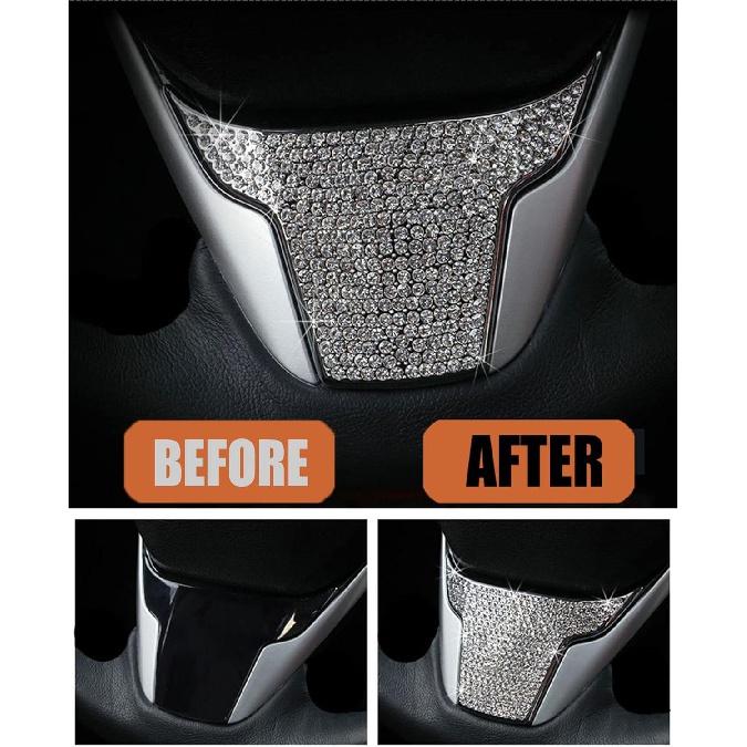 Bling Car Accessories Bling Steering Wheel Crystal Accessory Lnterior Sticker Lnterior Cover Lnterior Console Trim Compatible for Honda CRV 2017-2022