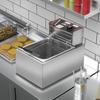 EC Hometec elektrisk frityrkoker 8L for kommersiell og hjemmebruk Temperaturkontrollfrityrkoker Stor kapasitet for stekt bordfrityrkoker 60-200 ℃ mat, Tempura,