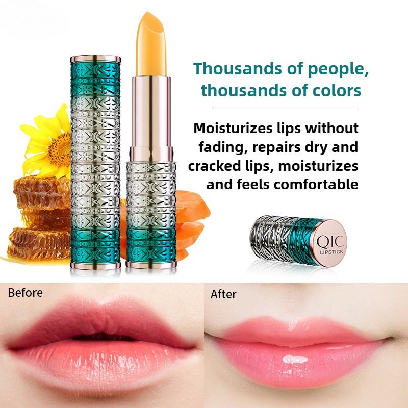 Pomadka zmieniająca kolor pod wpływem ciepła Tysiące ludzi Tysiące kolorów Makijaż Nawilżająca Nieprzywierająca do kubka Czerwień na usta