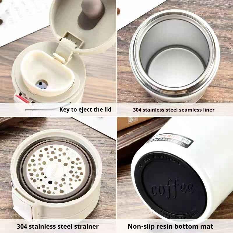 380/510ML Coffee Cup Stainless Steel Thermo Bottle Car Thermal Cup Outdoor Sports Vacuum Flask Keeps Cold and Heat Thermal Mug