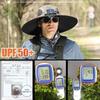 Solar Fan Hat Wide Brim Solar Fan Hat Outdoor Wide Brim Sun Hat with 2 Solar Fan Fishing Hat - Removable & USB Charging Fan