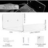 Acrylic Floating Shelves For Wall 3 Pieces Photo Frame Organizer Wall Mounted Book Shelf For Renters Designers Students Office