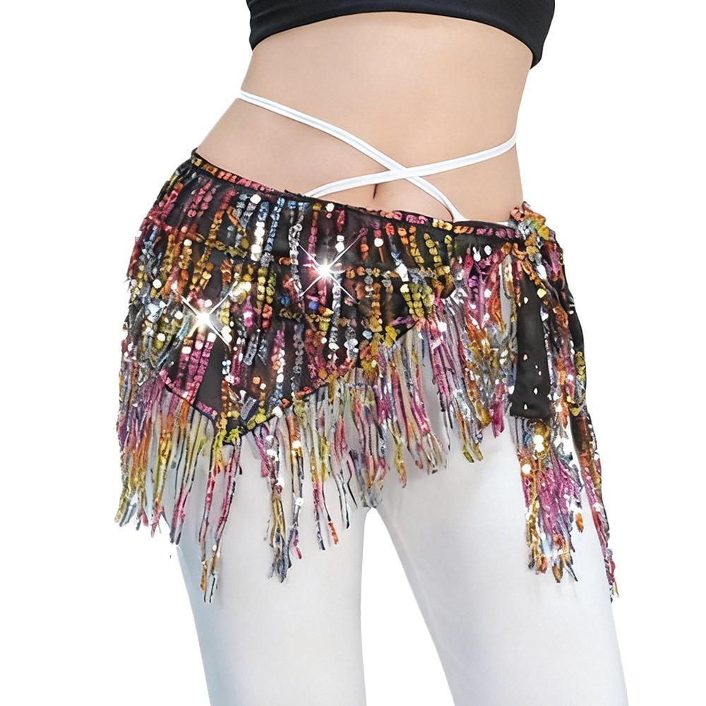 Sequins Women Belt Skirt Tassel Waist Chain Fashion Dancer Skirt  Show Costumes