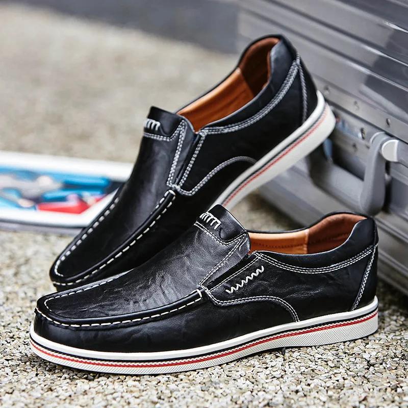

Leather Men s Casual Shoes Flats Men Loafers Party Driving Loafers Shoes Male Genuine Leather Business Office Men Shoes 47