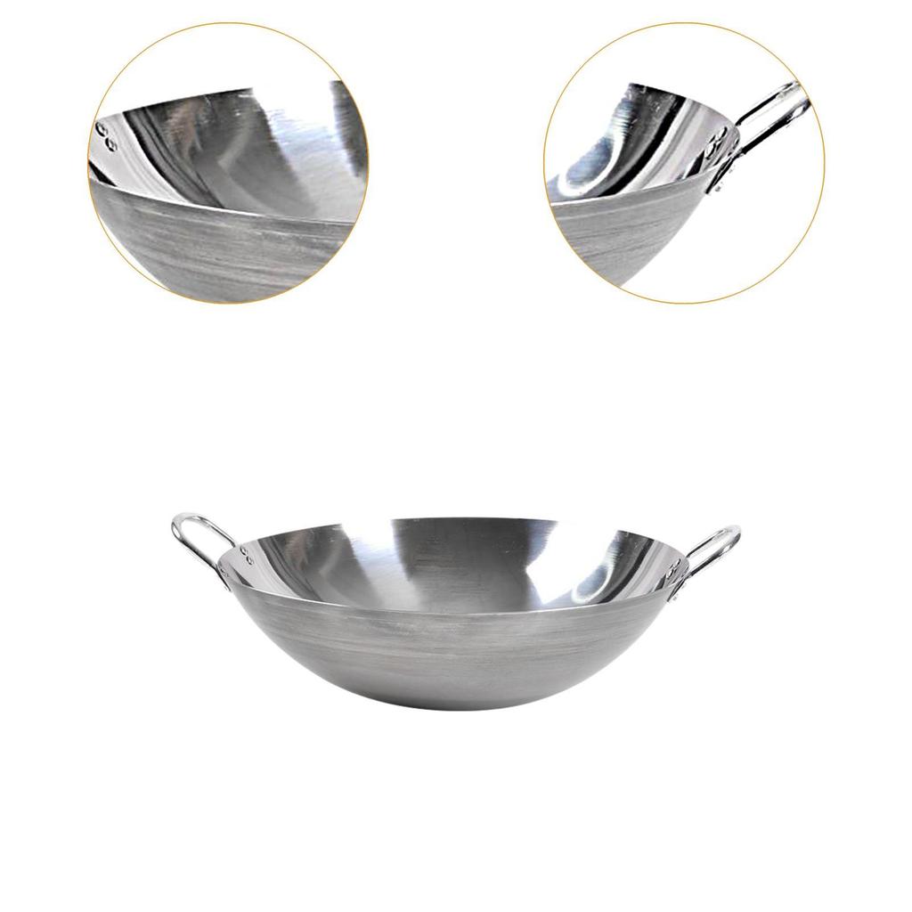 Stir Fry Pan Multi Cooking Wok Grilling for Kitchen Gas Cooktops 45cm