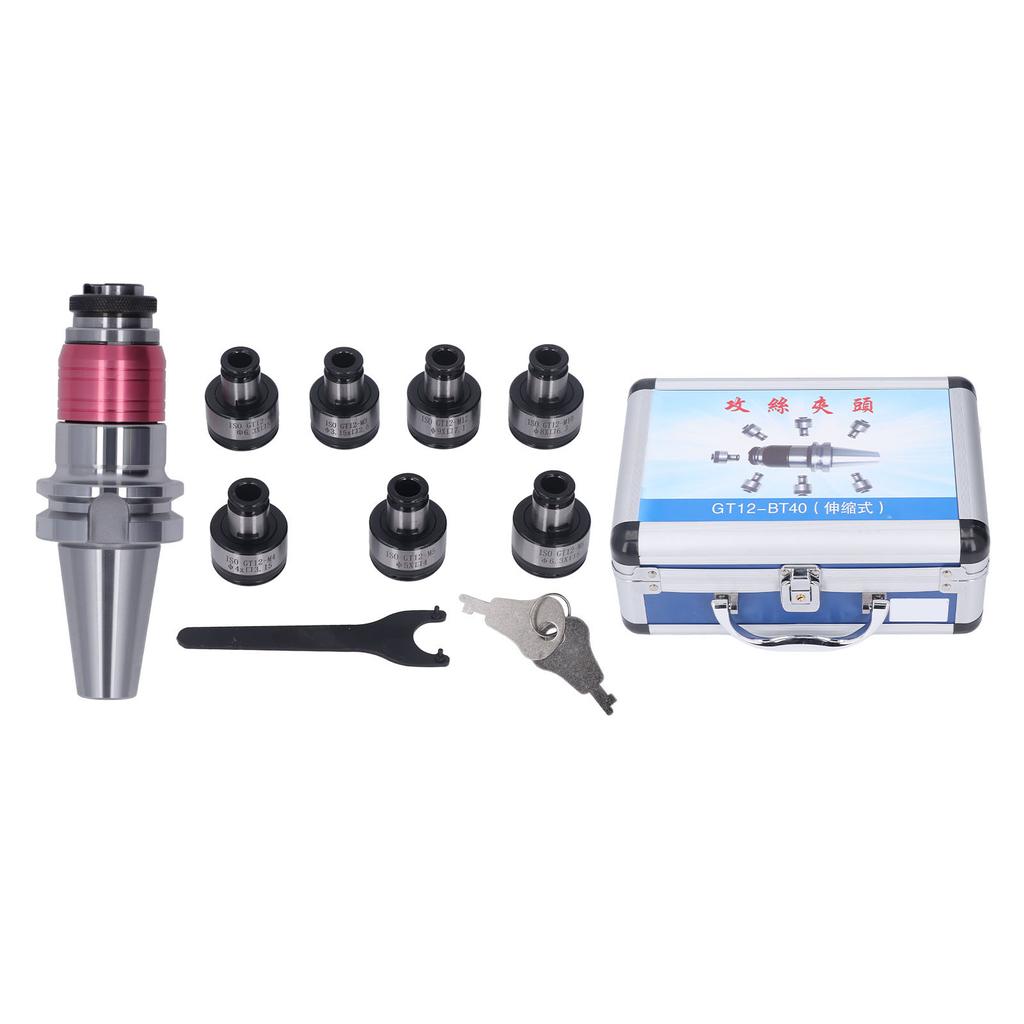 Spannzangenfutter-Set Werkzeughalter Werkstückspannung mit 7 Stück Spannzangen CNC Spannfutter-Satz BT40 GT12