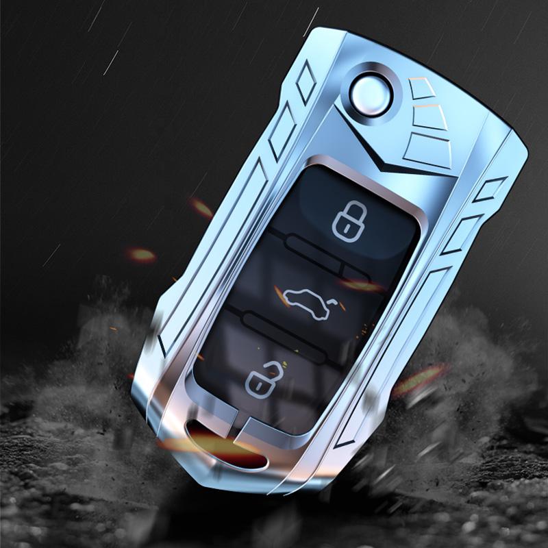 Zinc Alloy Car Key Case Tpu Cover For Vw Volkwagen Polo Bora Tiguan Passat Golf 6 Lavida Scirocco Protect Shell Accessories