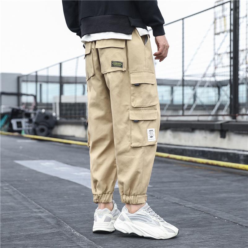 Herren Cargohose mit Seitentaschen Hip Hop Haremshose Lässige Jogginghose für Herren Fashion Streetwear Hose Übergröße 5XL