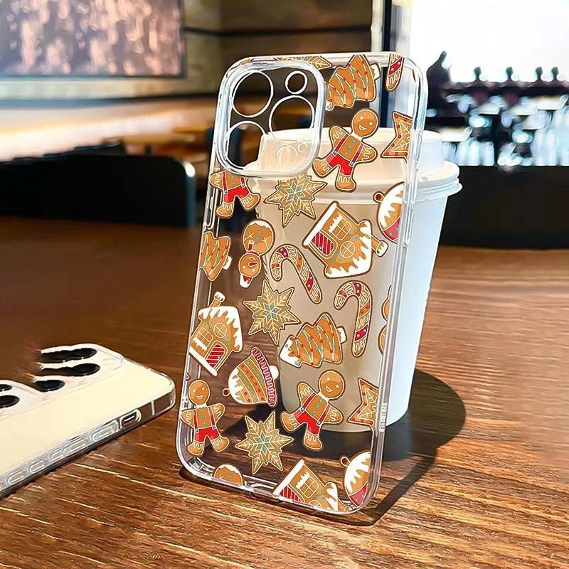 

New Year Christmas Gift Santa Claus Clear Phone Case For Samsung Galaxy S25 S24 S23 S22 Ultra Plus S22+ S23+ S24+ S25+ Covers Galaxy S23Ultra