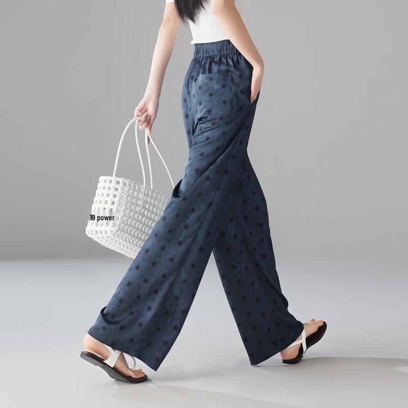 SOFSIL Women's Retro Polka Dot Wide-Leg Pants