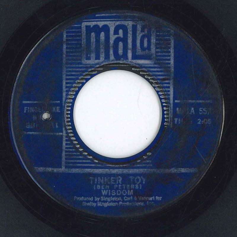

7-дюймовая пластинка WISDOM - Tinker Toy MALA557 MALA RECORDS US Рок Б/У
