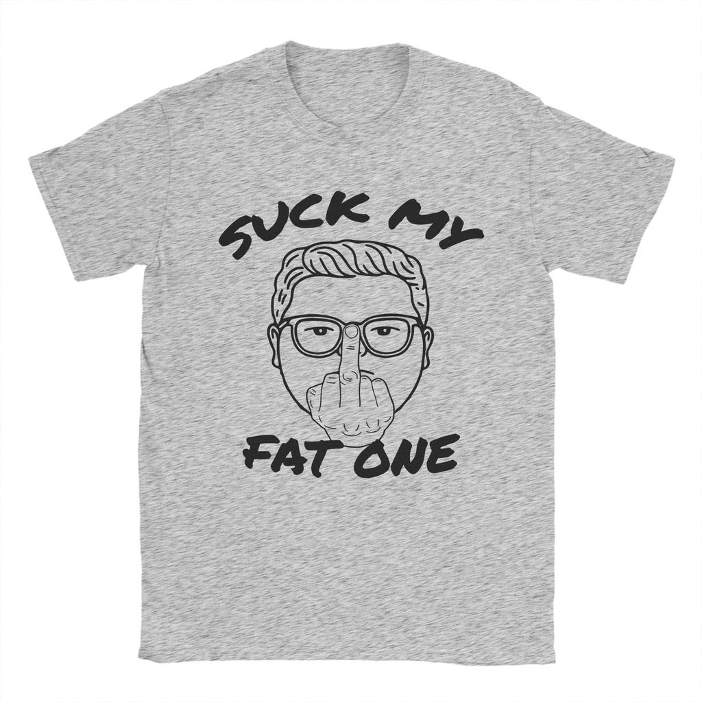 Sck My Fat One Delightful Derek Retro 80s TShirt Unisexs Cotton Tops Casual Round Neck Short Sleeve