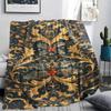 Couverture en flanelle imprimée avec des motifs vintage et magnifiques, Haute qualité, Confortable pour toutes les saisons, Décoration intérieure, Chaleur et confort, Parfait pour les cadeaux de Noël