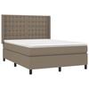 Maison Exclusive - Sommier à lattes de lit matelas et LED Taupe 140x190 cm Tissu