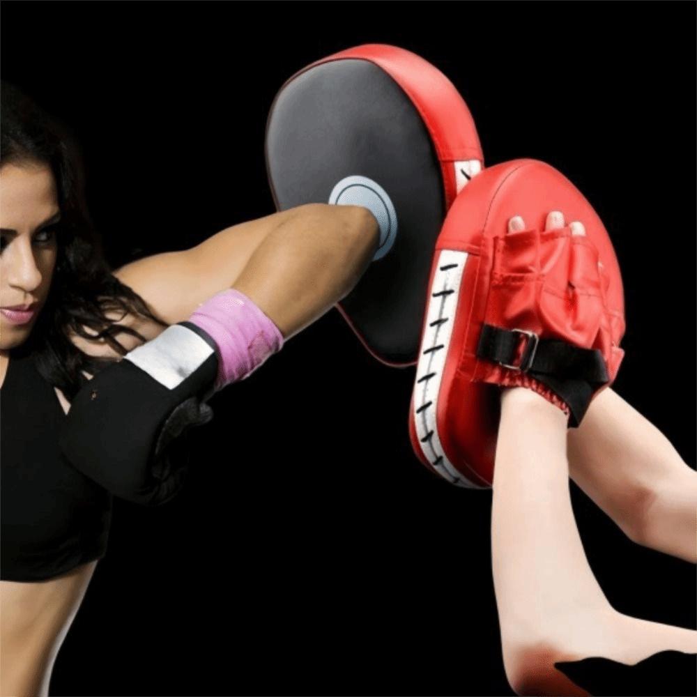 2Pcs Tear Resistance Curved Boxing Hand Target PU Leather Boxing Punching Bag  Muay Thai Training