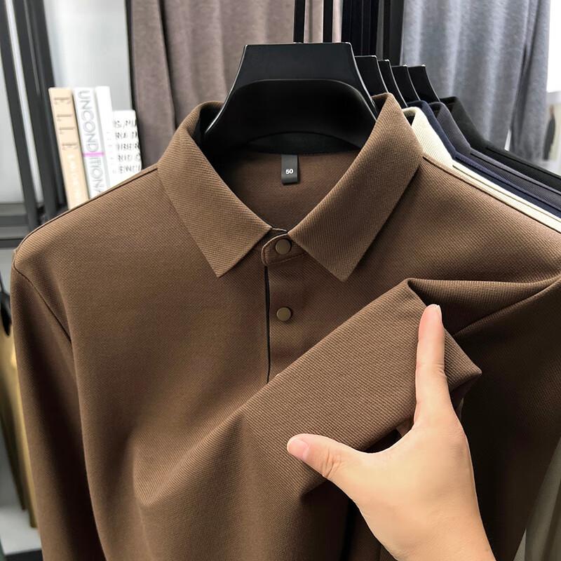 Men's Comfortable Long Sleeve Polo T-Shirt