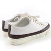 Great LOUIS VUITTON Low Cut Sneakers Monogram Lace-up White Leather Women 36 Used