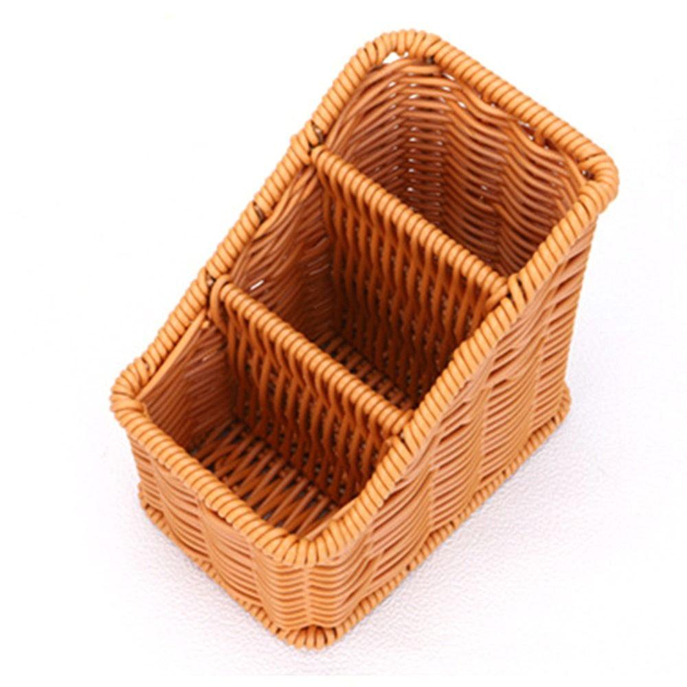 Multicolor Compartmentalized Storage Basket Multi-porpose Weaving Box Organizier Basket in-vehicle