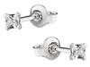 Silver Earrings with Cubic Zirconia Women' Studs Hoops 3mm Silver 925