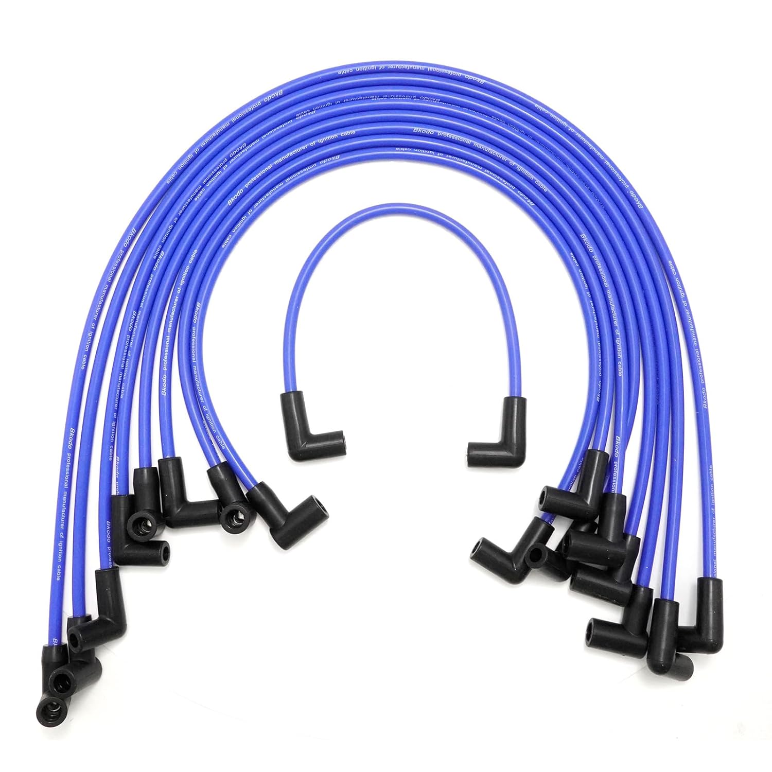 9Pcs 64602 High Energy 8Mm Spark Plug Wires Set Replacement For Chevy/GM 1974-1988 305 350 400 SBC Plug Wires Engine 90° Boot Spark Plug Wire