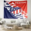 Custom Name Atlético Madrid Print Tapestry, Backdrop, Easy Setup, Ideal for Bedroom, Office & Living Room, with Aesthetic Wall Hanging Decor.