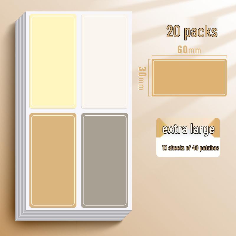 Cute Waterproof Self-Adhesive Color Label Stickers - Writable for Office and Price Marking Tasks