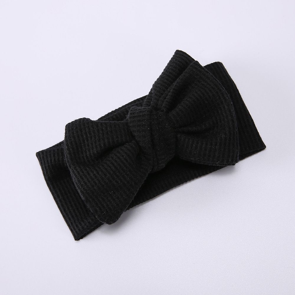 Vlasové doplňky Elastická vaflová tkanina Pokrývka hlavy pro dívky Big Bow Čelenka Baby Čelenka Bowknot Turban