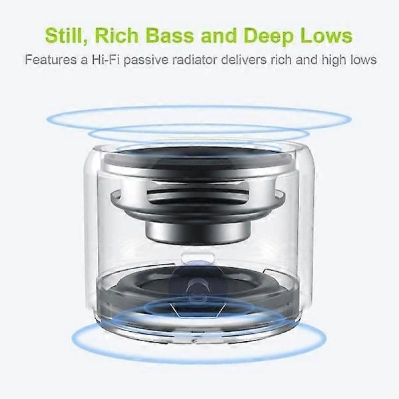 Bathroom Speaker, Active Portable Bluetooth 5.0 with Extra Bass, 12 Hour Battery Life, Ip67 Waterproof (Black)