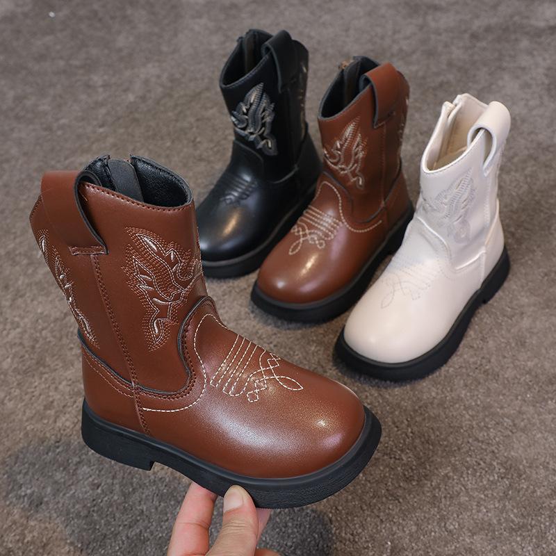 Новые высокие сапоги для мальчиков и девочек на осень и зиму 26 чёрный — фото 3