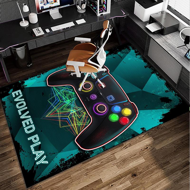 Player Control Duel Office Rug Chair Mat, Entryway Carpet, Suitable for Front Door, Bedroom, Living Room, Desk, Holiday Gift