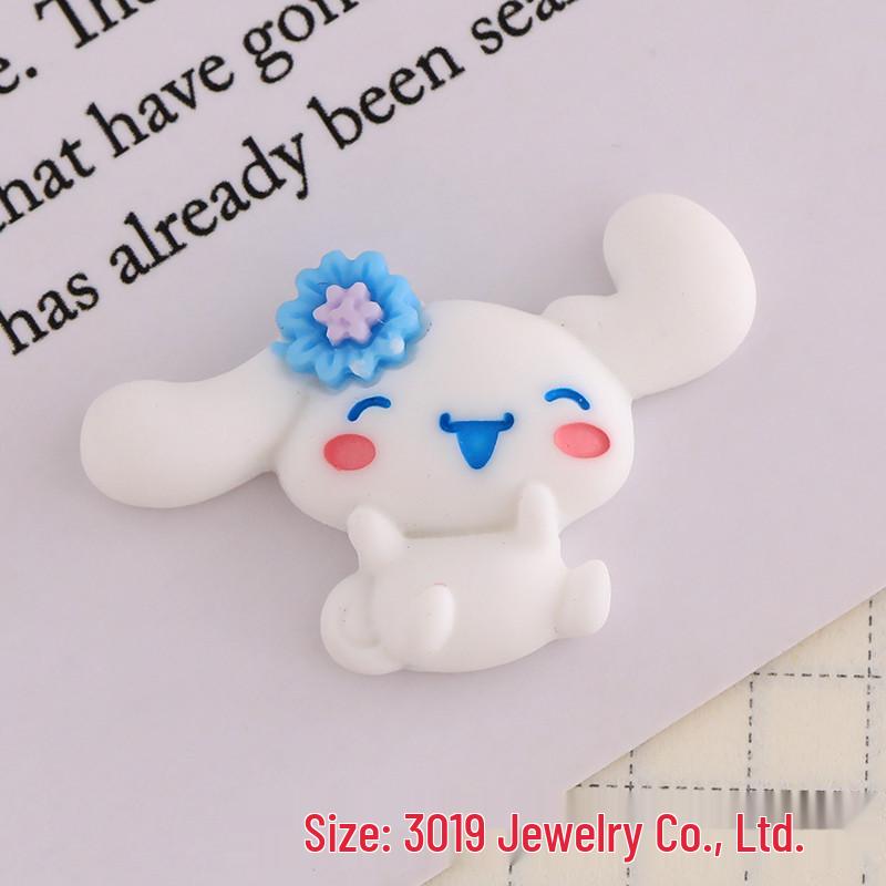 Cartoon Cherry Blossom Sanrio Resin Accessories: Phone Case, Hair Clip, Pendant, Cup, and Car Decoration.
