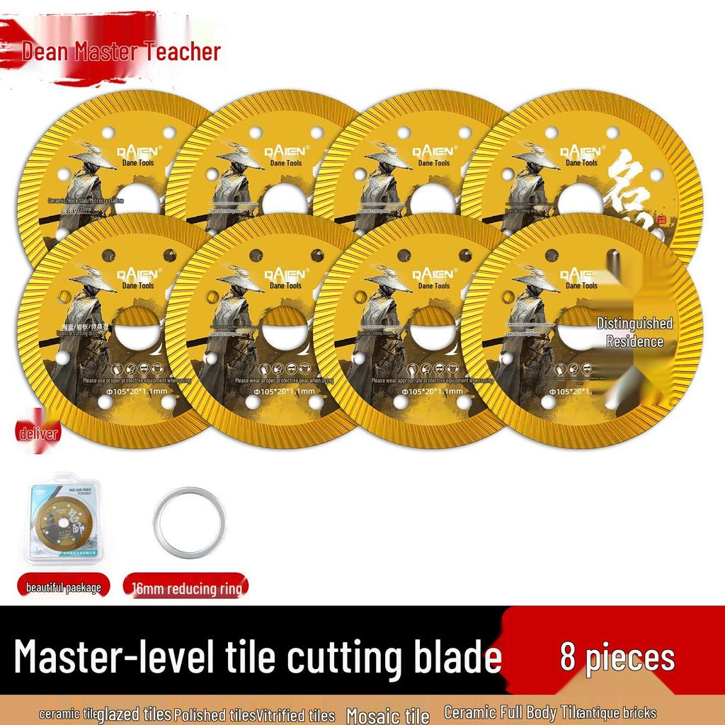 Dane Ultra-Thin Diamond Tile Cutting Disc for Chip-Free Dry Cuts On Ceramic, Marble, and Stone.