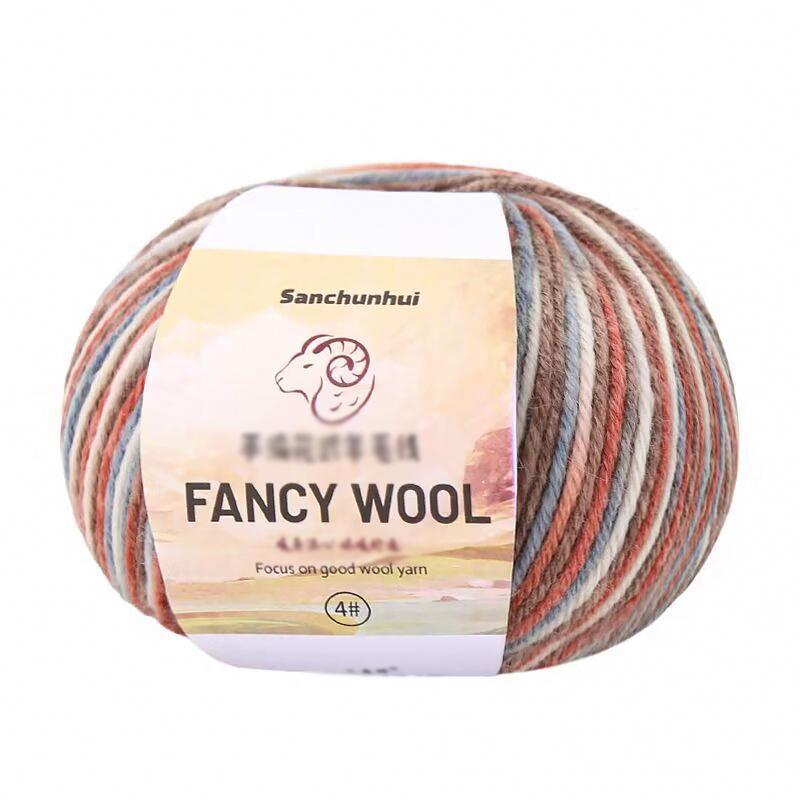 1PC Real Silk Gift Thread Pure Cotton Line Multi-functional Hand Woven Handmade Segmented Dyed Wool Yarn Multi-element