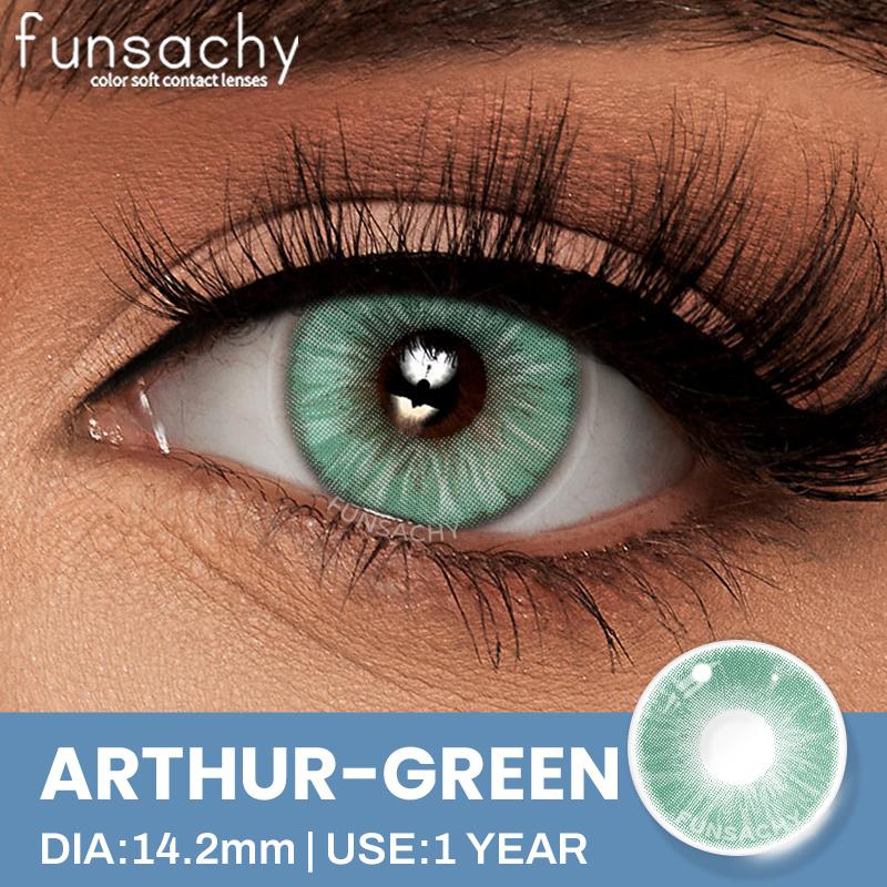 

FUNSACHY 1 пара модных цветных контактных линз для глаз, синие линзы, серые зрачки, натуральные коричневые линзы, годовые корейские линзы Y2K