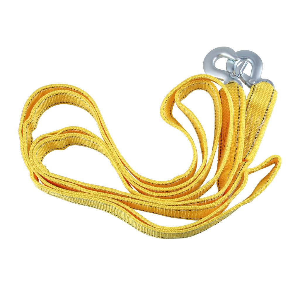 KITISUNI Tow Rope, 16.4 Ft (4 M), Car Towing Belt, Prevents Rolling Off, Includes