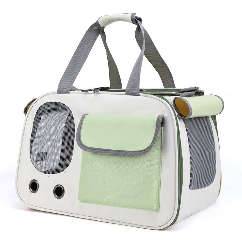 Pet breathable cat bag foldable adjustable length cat out handbag shoulder bag pet supplies