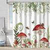 Bathroom Floral Shower Curtain, Retro Flower Farmhouse Flower Plant Butterfly Animal Bohemia, Bathtub Shower Curtain With Hooks